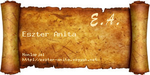 Eszter Anita névjegykártya